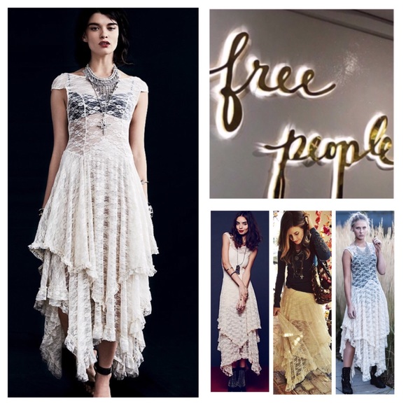 Free People Dresses & Skirts - Free People French Court Sheer Lace Dress.  NWT.